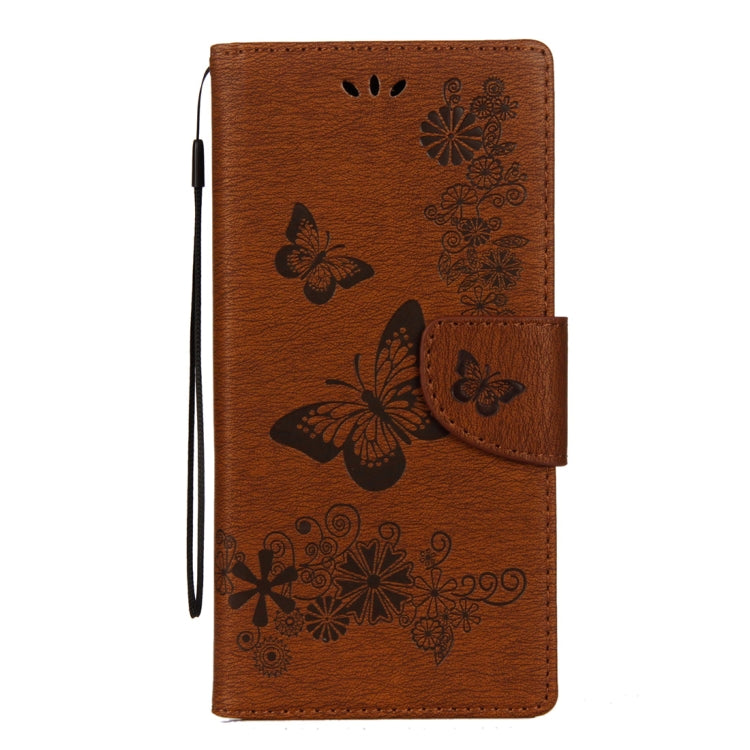 For Galaxy Note 8 Pressed Flowers Butterfly Pattern Horizontal Flip Leather Case with Holder & Card Slots & Wallet & Lanyard