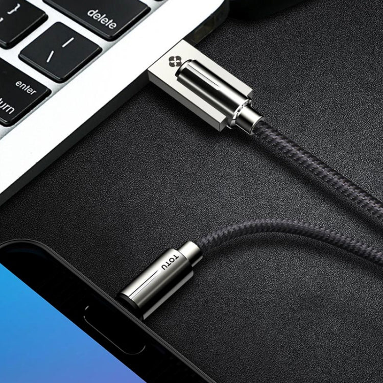 TOTUDESIGN BTA-014 Hot Wheels Series 2.4A USB to USB-C /Type-C Leather Cable, Cable Length: 1m