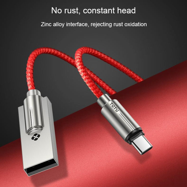 TOTUDESIGN BTA-014 Hot Wheels Series 2.4A USB to USB-C /Type-C Leather Cable, Cable Length: 1m