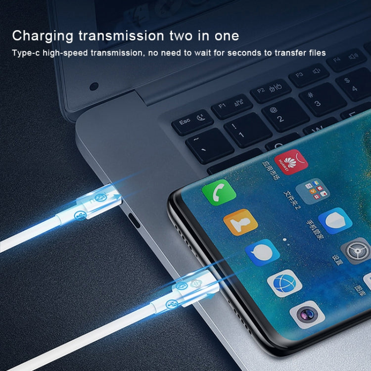 TOTUDESIGN Glory Series BTA-021 2 in 1 USB-C to USB-C / Type-C Charging + Transmission Data Cable, Length: 1m