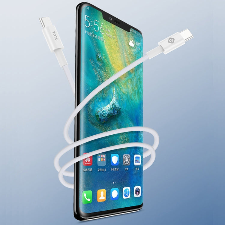 TOTUDESIGN Glory Series BTA-021 2 in 1 USB-C to USB-C / Type-C Charging + Transmission Data Cable, Length: 1m