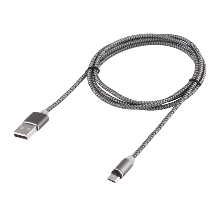 360 Degree Rotation 1m Weave Style Micro USB to USB 2.0 Strong Magnetic Charger Cable with LED Indicator