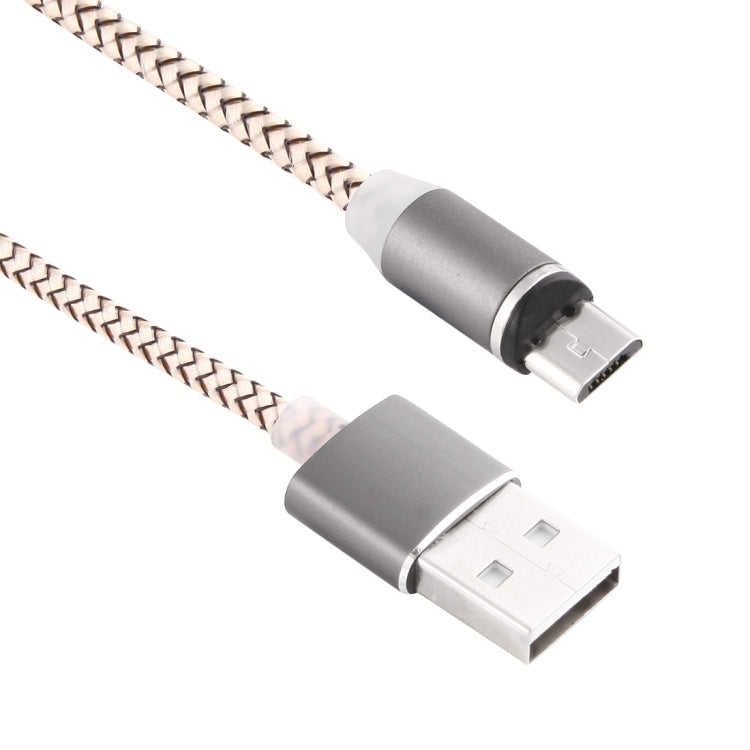 360 Degree Rotation 1m Weave Style Micro USB to USB 2.0 Strong Magnetic Charger Cable with LED Indicator