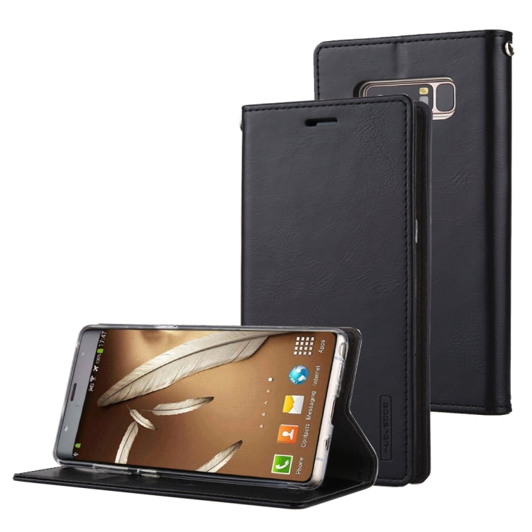 GOOSPERY BLUE MOON FLIP For Galaxy Note 8 Crazy Horse Texture Horizontal Flip Leather Case with Holder & Card Slots & Wallet