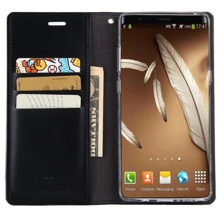 GOOSPERY BLUE MOON FLIP For Galaxy Note 8 Crazy Horse Texture Horizontal Flip Leather Case with Holder & Card Slots & Wallet