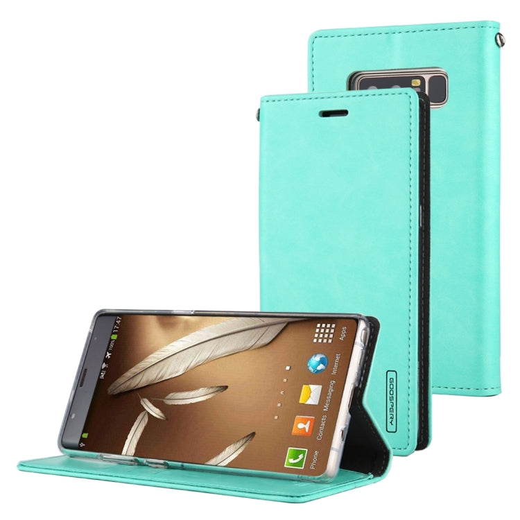 GOOSPERY BLUE MOON FLIP For Galaxy Note 8 Crazy Horse Texture Horizontal Flip Leather Case with Holder & Card Slots & Wallet