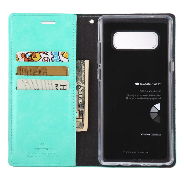 GOOSPERY BLUE MOON FLIP For Galaxy Note 8 Crazy Horse Texture Horizontal Flip Leather Case with Holder & Card Slots & Wallet