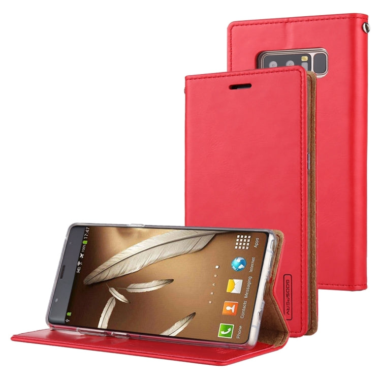 GOOSPERY BLUE MOON FLIP For Galaxy Note 8 Crazy Horse Texture Horizontal Flip Leather Case with Holder & Card Slots & Wallet