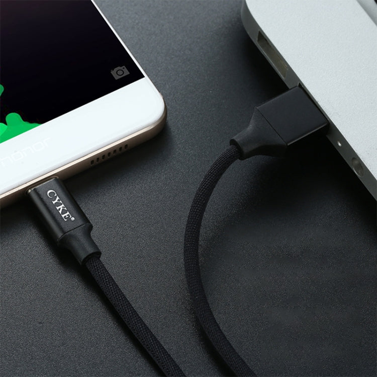 CYKE 2 in 1 2.4A USB-C / Type-C Charging + Transmission Cotton Braided Data Cable, Length: 1m (Red)