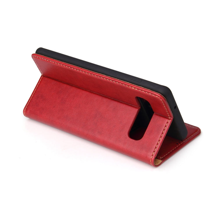 Horizontal Flip PU Leather Case for Galaxy S10+, with Holder & Card Slot & Wallet