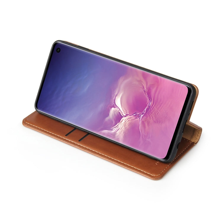 Horizontal Flip PU Leather Case for Galaxy S10+, with Holder & Card Slot & Wallet