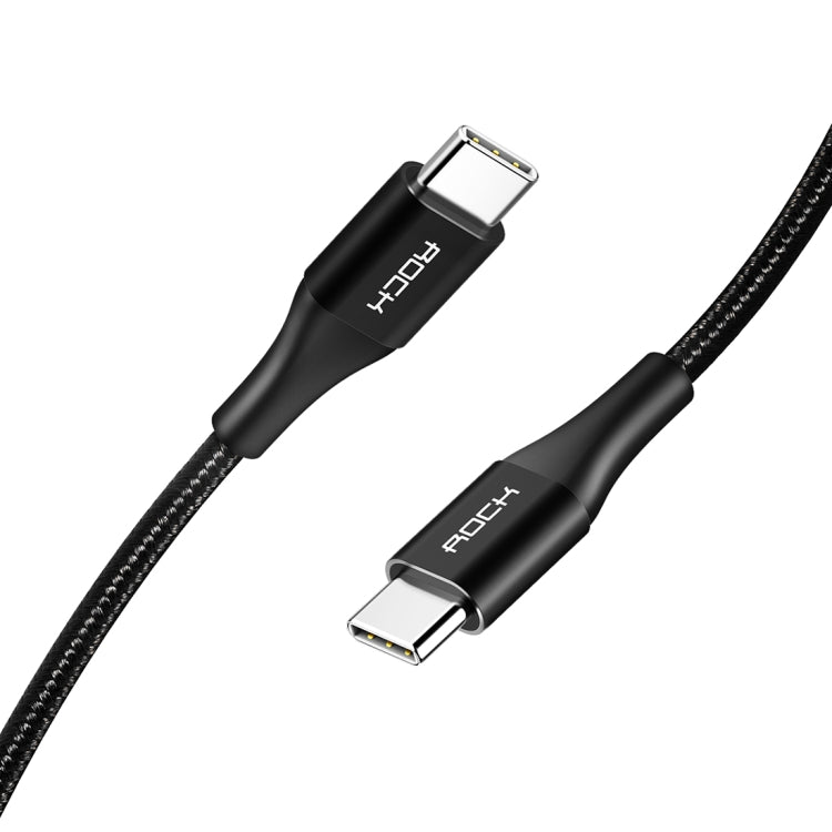 ROCK 1m USB-C / Type-C to USB Metal Weave Style Fast Charging Data Cable