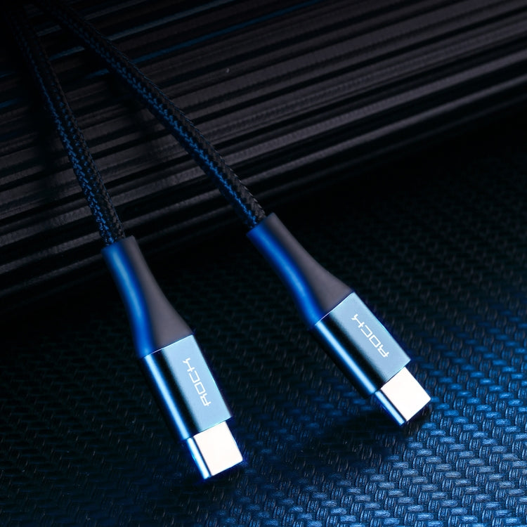 ROCK 1m USB-C / Type-C to USB Metal Weave Style Fast Charging Data Cable