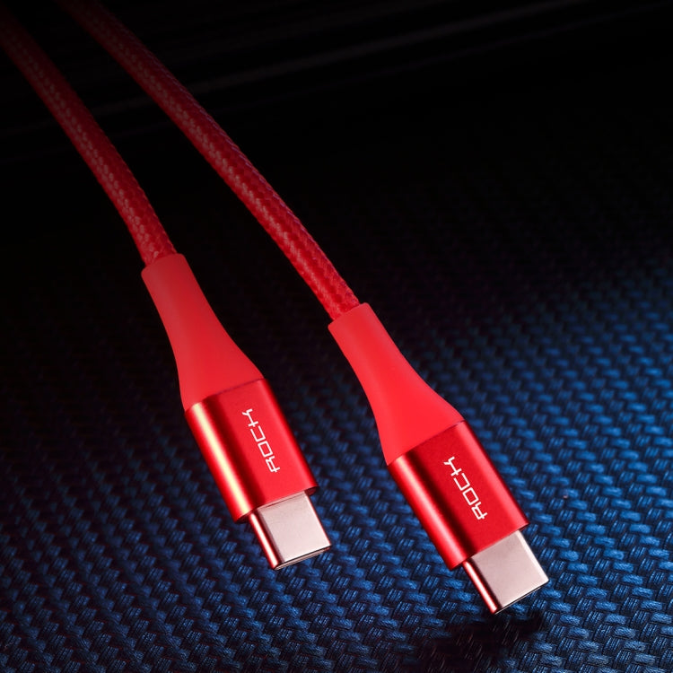 ROCK 1m USB-C / Type-C to USB Metal Weave Style Fast Charging Data Cable