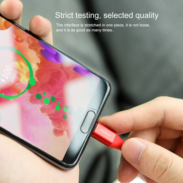 ROCK 1m USB-C / Type-C to USB Metal Weave Style Fast Charging Data Cable