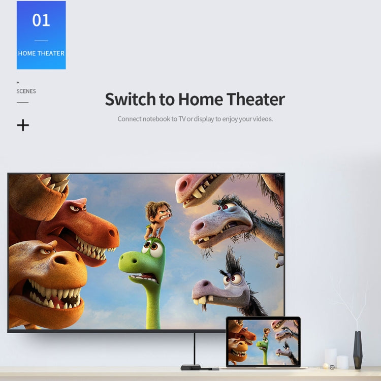 ROCK USB-C / Type-C to HDMI + VGA Female Transfer Cable Converter(Grey)