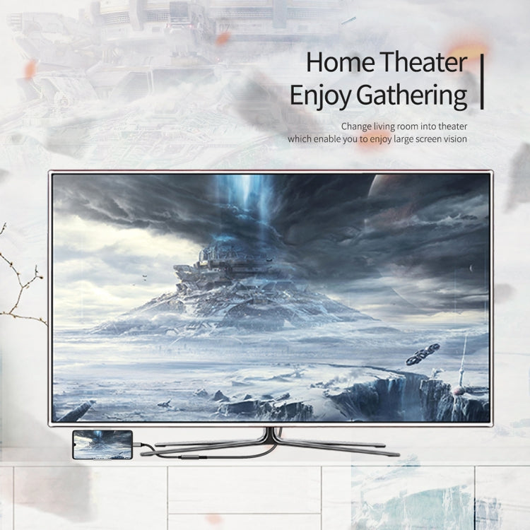 ROCK USB-C / Type-C to HDMI Female Transfer Cable Converter(Grey)