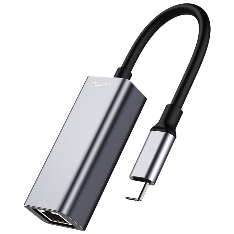 ROCK USB-C / Type-C to RJ45 Transfer Cable Converter(Grey)
