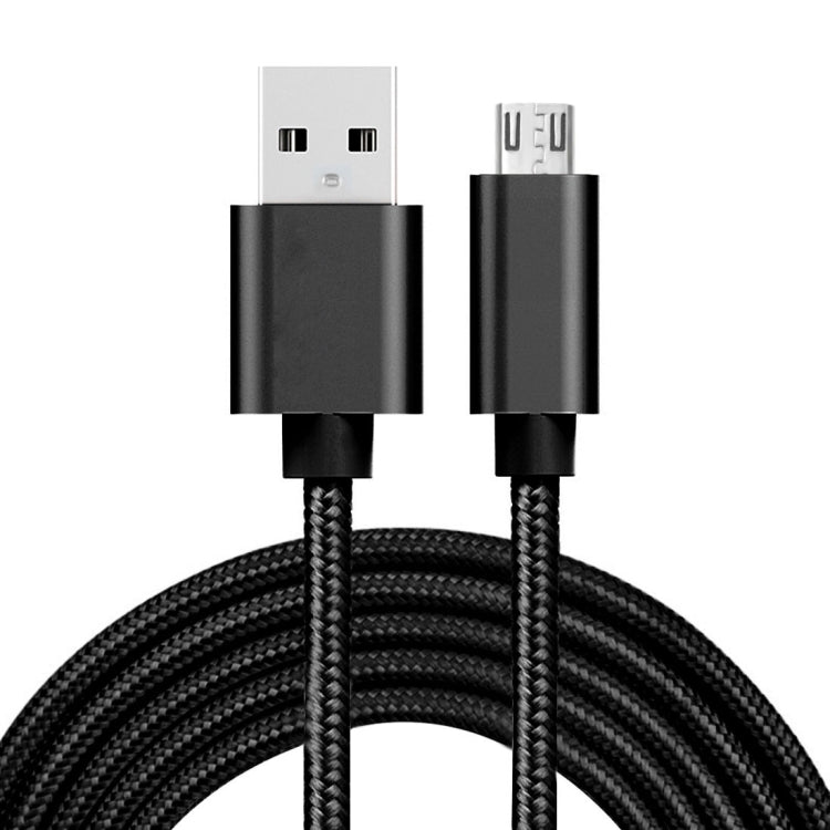 2m 3A Woven Style Metal Head Micro USB to USB Data / Charger Cable