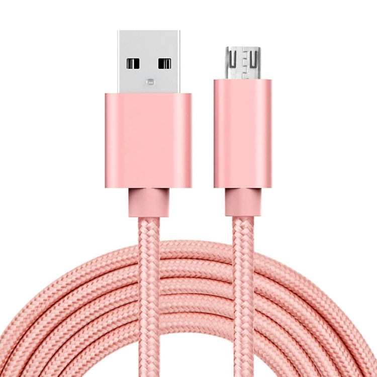 2m 3A Woven Style Metal Head Micro USB to USB Data / Charger Cable
