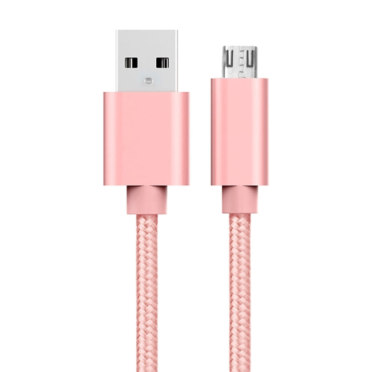 2m 3A Woven Style Metal Head Micro USB to USB Data / Charger Cable