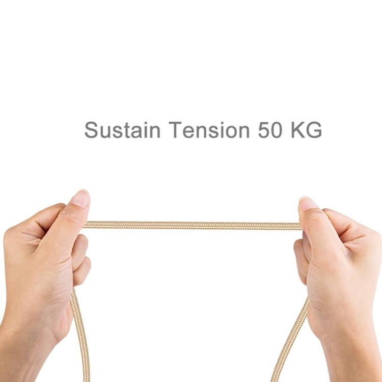 2m 3A Woven Style Metal Head Micro USB to USB Data / Charger Cable