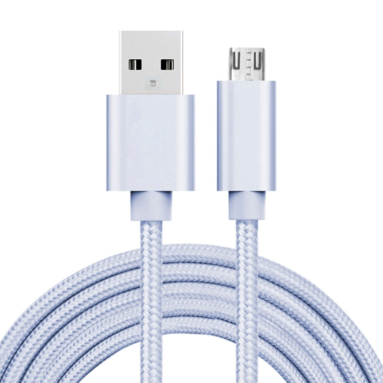 2m 3A Woven Style Metal Head Micro USB to USB Data / Charger Cable