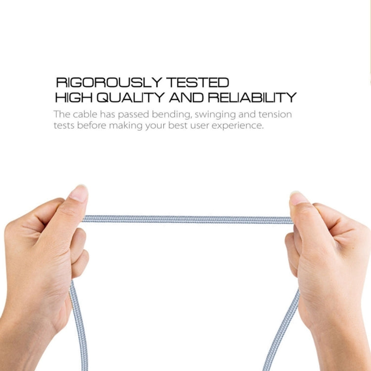 2m 3A Woven Style Metal Head Micro USB to USB Data / Charger Cable