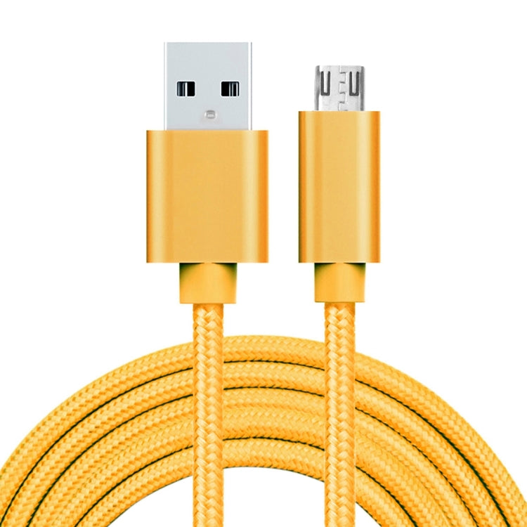 2m 3A Woven Style Metal Head Micro USB to USB Data / Charger Cable