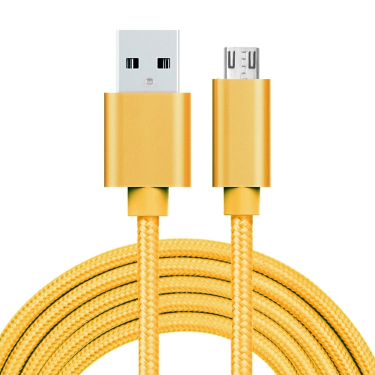 2m 3A Woven Style Metal Head Micro USB to USB Data / Charger Cable