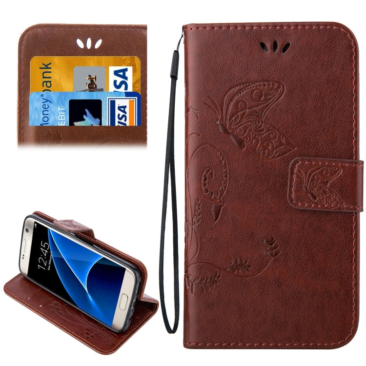 For Galaxy S7 / G930 Crazy Horse Texture Printing Horizontal Flip Leather Case with Holder & Card Slots & Wallet & Lanyard
