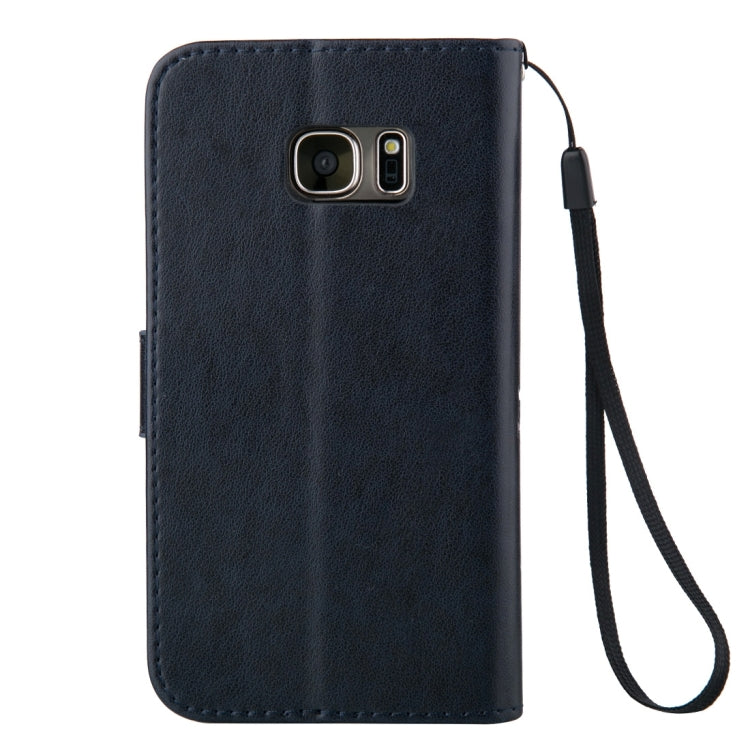 For Galaxy S7 / G930 Crazy Horse Texture Printing Horizontal Flip Leather Case with Holder & Card Slots & Wallet & Lanyard