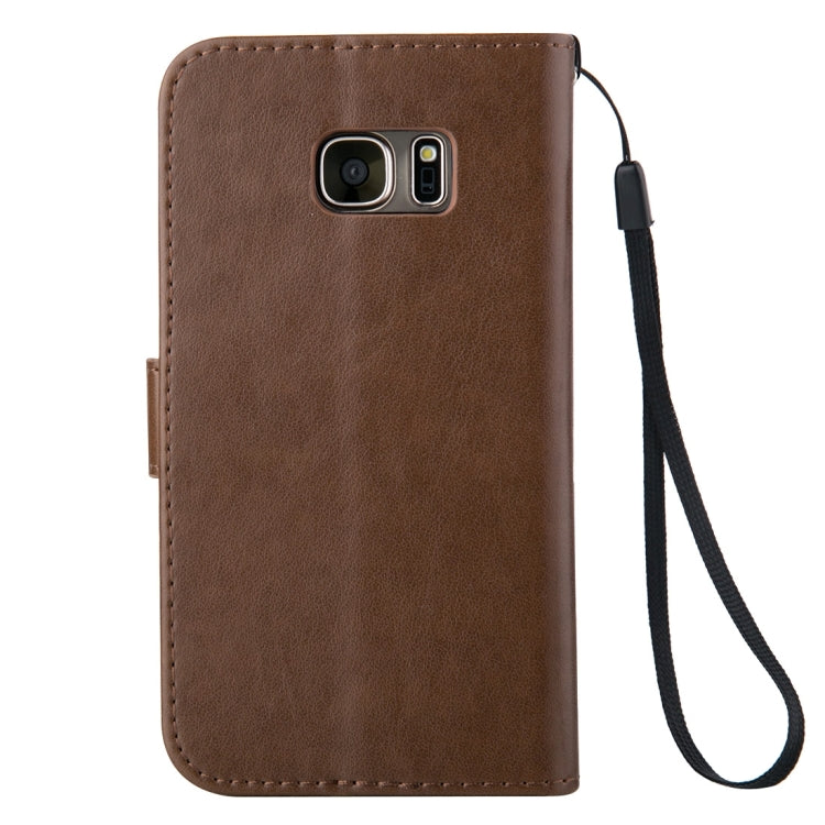 For Galaxy S7 / G930 Crazy Horse Texture Printing Horizontal Flip Leather Case with Holder & Card Slots & Wallet & Lanyard