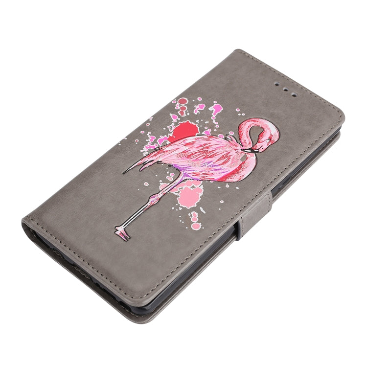 For Galaxy Note 8 Glittery Powder Flamingo Print Horizontal Flip Leather Case with Holder & Wallet & Card Slots & Photo Frame