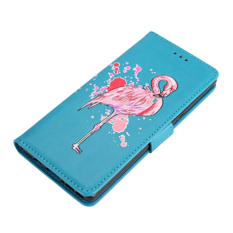 For Galaxy Note 8 Glittery Powder Flamingo Print Horizontal Flip Leather Case with Holder & Wallet & Card Slots & Photo Frame
