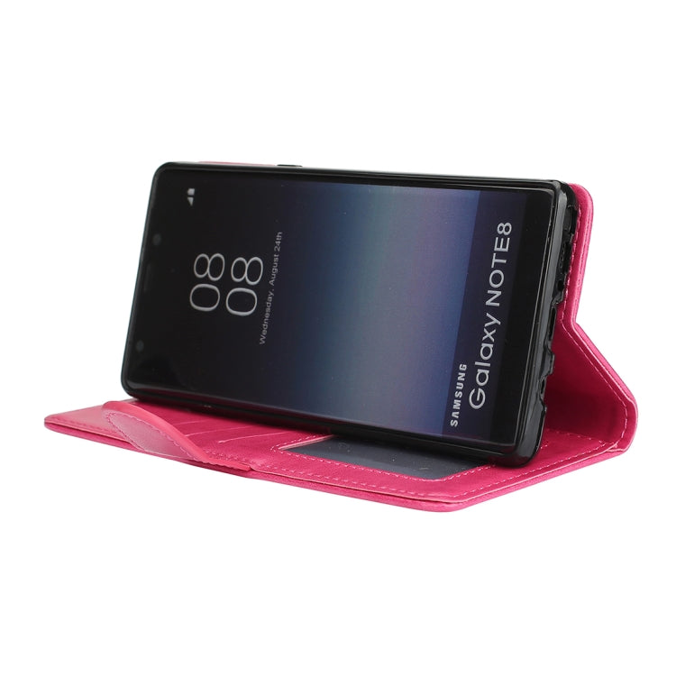 For Galaxy Note 8 Glittery Powder Flamingo Print Horizontal Flip Leather Case with Holder & Wallet & Card Slots & Photo Frame