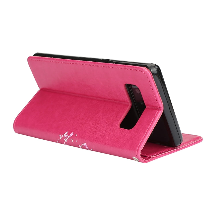 For Galaxy Note 8 Glittery Powder Flamingo Print Horizontal Flip Leather Case with Holder & Wallet & Card Slots & Photo Frame