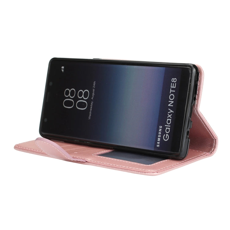 For Galaxy Note 8 Glittery Powder Flamingo Print Horizontal Flip Leather Case with Holder & Wallet & Card Slots & Photo Frame