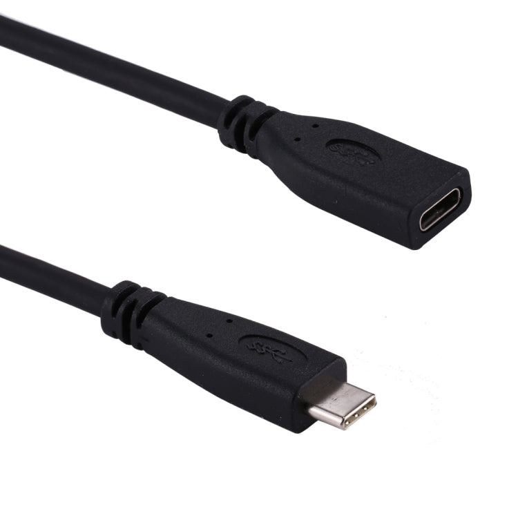 1m USB-C / Type-C 3.1 Male to USB-C / Type-C Female Connector Adapter Cable(Black)