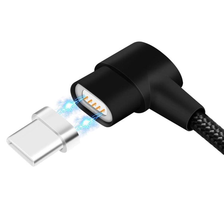 YAOMAISI Q13 2 in 1 Micro USB + USB-C / Type-C L-Head Aluminum Alloy Magnetic Charging Data Cable, For Galaxy S8 & S8 + / LG G6 / Huawei P10 & P10 Plus / Oneplus 5 / Xiaomi Mi6 & Max 2 and other Smartphones(Black)