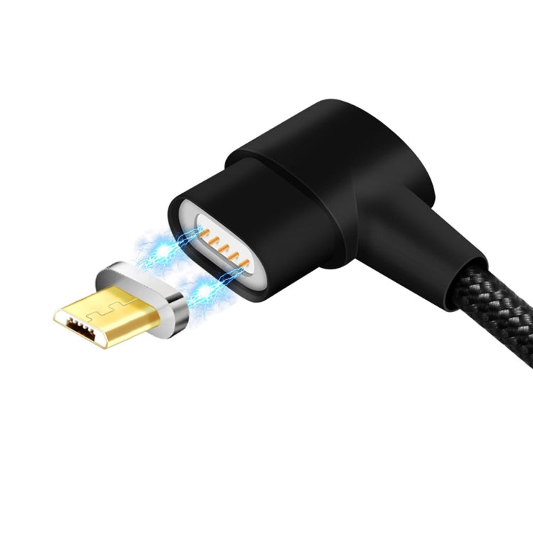 YAOMAISI Q13 2 in 1 Micro USB + USB-C / Type-C L-Head Aluminum Alloy Magnetic Charging Data Cable, For Galaxy S8 & S8 + / LG G6 / Huawei P10 & P10 Plus / Oneplus 5 / Xiaomi Mi6 & Max 2 and other Smartphones(Black)