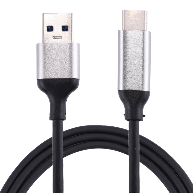 1m Aluminum Alloy Head USB-C / Type-C 3.1 to USB 3.0 Data / Charger Cable , For Galaxy S8 & S8 + / LG G6 / Huawei P10 & P10 Plus / Oneplus 5 / Xiaomi Mi6 & Max 2 /and other Smartphones(Black)
