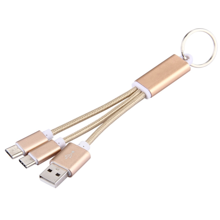 2 in 1 Weave Style Metal Head USB-C / Type-C