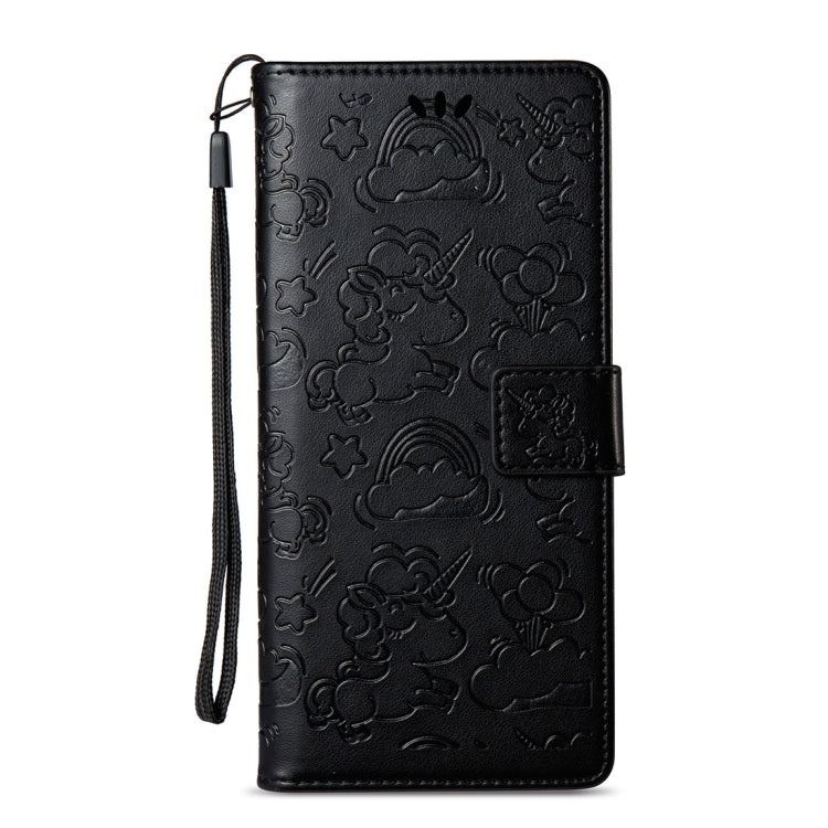 For Galaxy Note 8 Pressed Horse Cloud Print Horizontal Flip Leather Case with Holder & Card Slots & Wallet & Lanyard