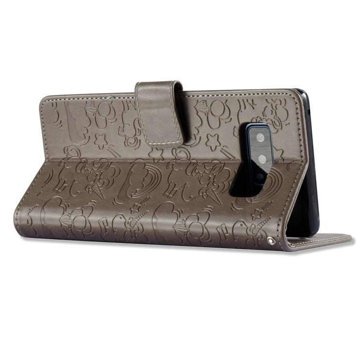 For Galaxy Note 8 Pressed Horse Cloud Print Horizontal Flip Leather Case with Holder & Card Slots & Wallet & Lanyard