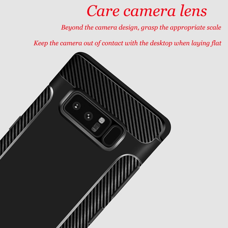 Carbon Fiber Anti-slip TPU Protective Case for Galaxy Note 8