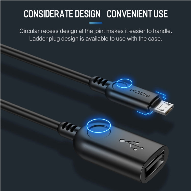 ROCK Micro USB to USB 2.0 PVC Adapter Cable, Length: 1.1m for Samsung Galaxy S7 & S7 Edge / LG G4 / Huawei P8 / Xiaomi Mi4 and other Smartphones