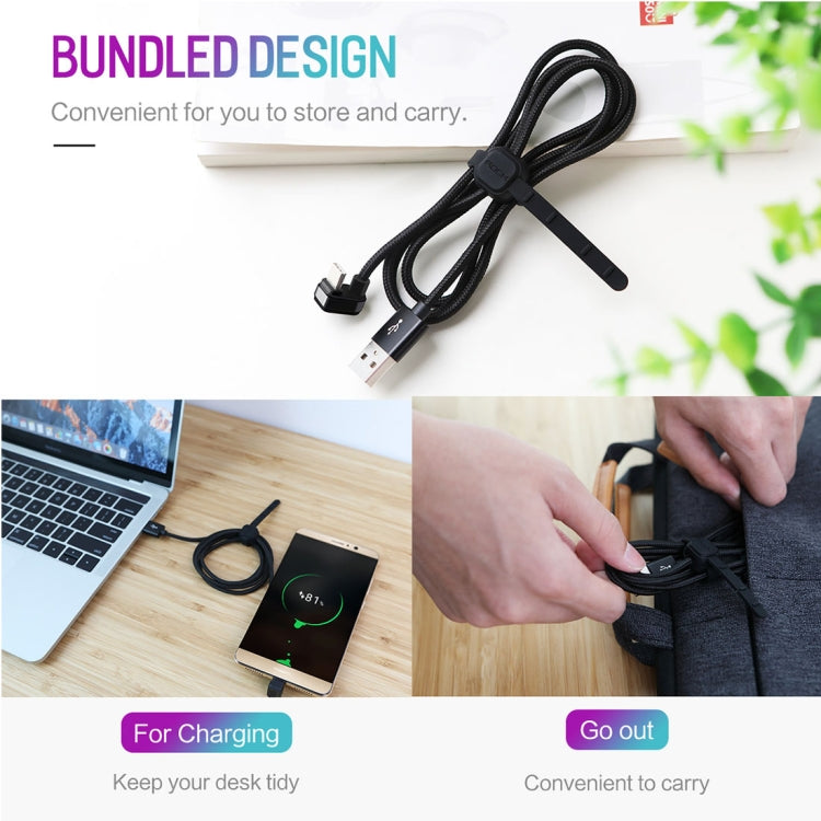 ROCK 2A 1m U-Shape Nylon Weave Type-C to USB Fast Data Sync Charger Cable for Samsung Galaxy S8 & S8 + / LG G6 / Huawei P10 & P10 Plus / Oneplus 5 and other Smartphones