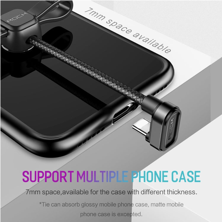 ROCK 2A 1m U-Shape Nylon Weave Type-C to USB Fast Data Sync Charger Cable for Samsung Galaxy S8 & S8 + / LG G6 / Huawei P10 & P10 Plus / Oneplus 5 and other Smartphones