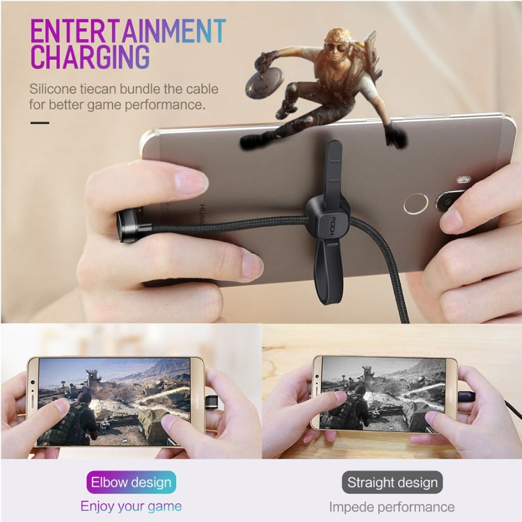 ROCK 2A 1m U-Shape Nylon Weave Type-C to USB Fast Data Sync Charger Cable for Samsung Galaxy S8 & S8 + / LG G6 / Huawei P10 & P10 Plus / Oneplus 5 and other Smartphones